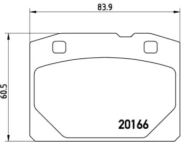 Комплект гальмівних колодок с 4 шт. дисків Brembo P41001