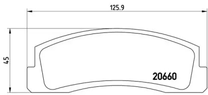 Комплект гальмівних колодок с 4 шт. дисків Brembo P41002
