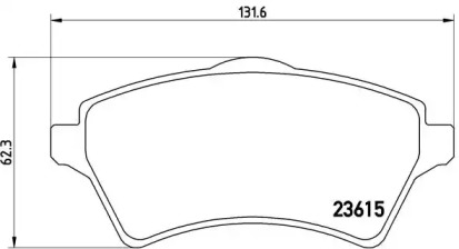 Комплект тормозных колодок Brembo P44011