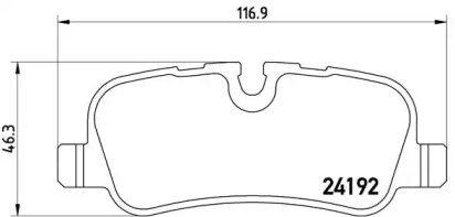 Комплект тормозных колодок Brembo P44013