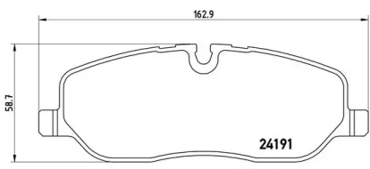 Комплект гальмівних колодок з 4 шт. дисків Brembo P44014