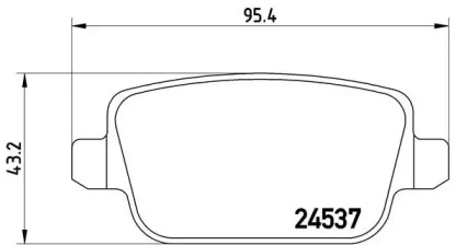 Комплект гальмівних колодок с 4 шт. дисків Brembo P44016