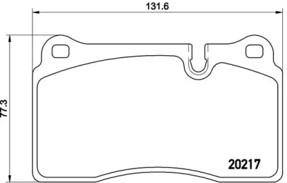 Комплект тормозных колодок Brembo P44018