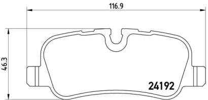 Комплект тормозных колодок Brembo P44019