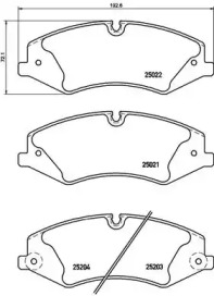 Комплект тормозных колодок Brembo P44022