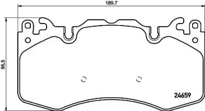 Комплект тормозных колодок Brembo P44023