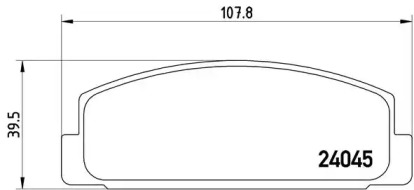 Комплект гальмівних колодок с 4 шт. дисків Brembo P49036