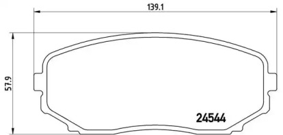 Комплект гальмівних колодок с 4 шт. дисків Brembo P49040