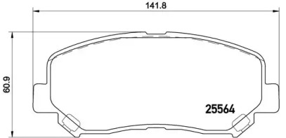 Комплект гальмівних колодок с 4 шт. дисків Brembo P49045