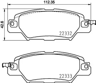 Комплект гальмівних колодок з 4 шт. дисків Brembo P49053