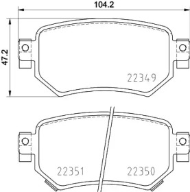 Комплект гальмівних колодок с 4 шт. дисків Brembo P49059