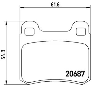 Комплект гальмівних колодок з 4 шт. дисків Brembo P50013