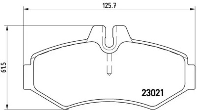 Комплект гальмівних колодок з 4 шт. дисків Brembo P50020