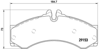 Комплект гальмівних колодок с 4 шт. дисків Brembo P50028