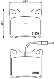 Комплект гальмівних колодок з 4 шт. дисків Brembo P50030