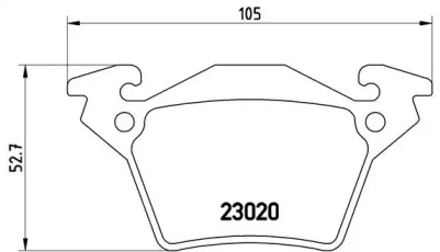 Комплект гальмівних колодок з 4 шт. дисків Brembo P50032