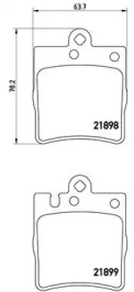 Комплект тормозных колодок Brembo P50033