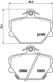 Комплект гальмівних колодок з 4 шт. дисків Brembo P50038