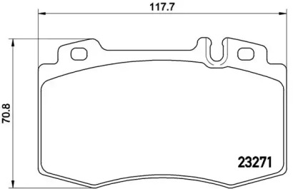 Комплект гальмівних колодок з 4 шт. дисків Brembo P50041