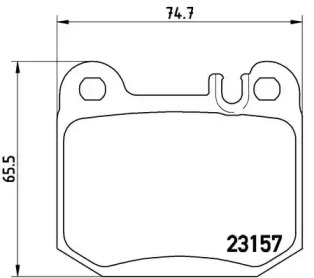 Комплект тормозных колодок Brembo P50043