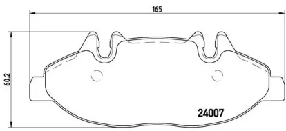 Комплект гальмівних колодок з 4 шт. дисків Brembo P50050