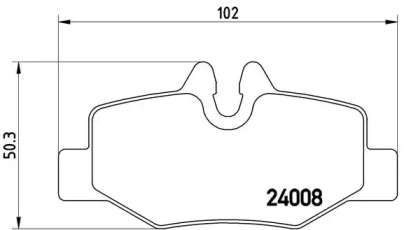 Комплект гальмівних колодок з 4 шт. дисків Brembo P50051