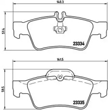 Комплект гальмівних колодок з 4 шт. дисків Brembo P50052