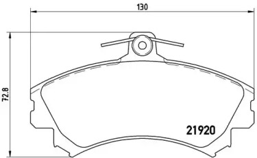 Комплект гальмівних колодок с 4 шт. дисків Brembo P50055