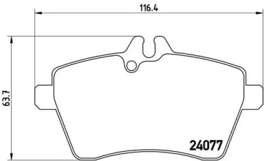 Комплект тормозных колодок Brembo P50056