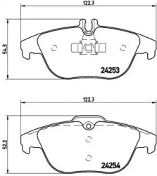 Комплект тормозных колодок Brembo P50068