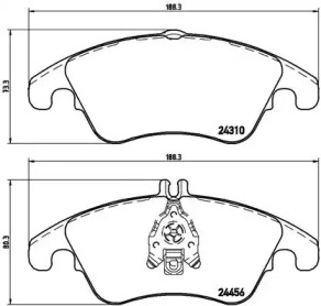 Комплект тормозных колодок DIRECTIONAL BRAKE PADS Brembo P50069