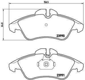 Комплект гальмівних колодок з 4 шт. дисків Brembo P50080