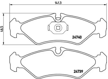 Комплект гальмівних колодок з 4 шт. дисків Brembo P50081