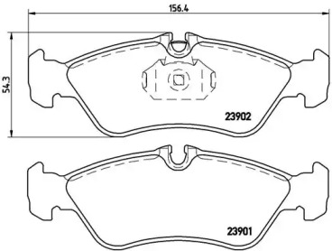 Комплект гальмівних колодок с 4 шт. дисків Brembo P50082