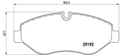 Комплект гальмівних колодок з 4 шт. дисків Brembo P50085