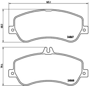 Комплект тормозных колодок Brembo P50086