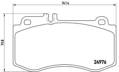 Комплект тормозных колодок Brembo P50087