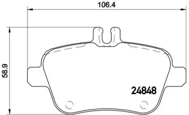 Комплект гальмівних колодок з 4 шт. дисків Brembo P50091