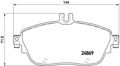 Комплект гальмівних колодок с 4 шт. дисків Brembo P50093