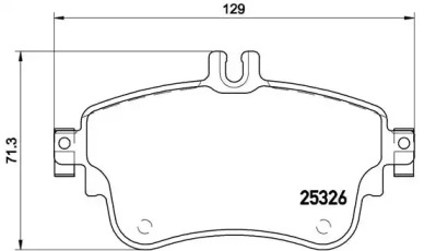 Комплект гальмівних колодок з 4 шт. дисків Brembo P50094