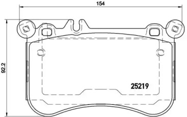 Комплект гальмівних колодок з 4 шт. дисків Brembo P50098