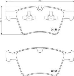 Комплект тормозных колодок Brembo P50115