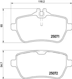 Комплект тормозных колодок Brembo P50117