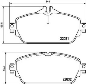 Комплект гальмівних колодок з 4 шт. дисків Brembo P50118