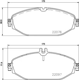 Комплект гальмівних колодок з 4 шт. дисків Brembo P50124