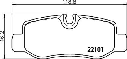 Комплект гальмівних колодок з 4 шт. дисків Brembo P50126