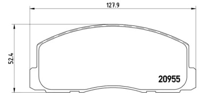 Комплект гальмівних колодок с 4 шт. дисків Brembo P54006