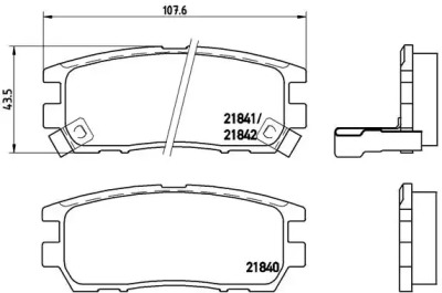 Комплект тормозных колодок Brembo P54018
