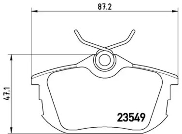 Комплект гальмівних колодок с 4 шт. дисків Brembo P54023