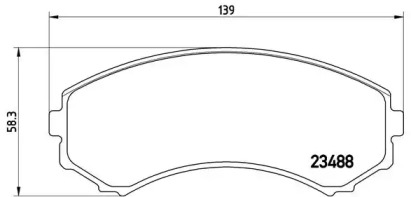 Комплект гальмівних колодок с 4 шт. дисків Brembo P54029